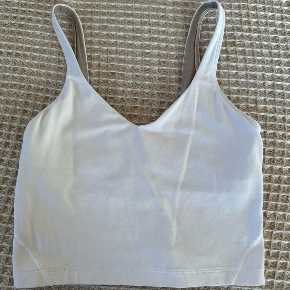 White Lululemon Align Crop Top